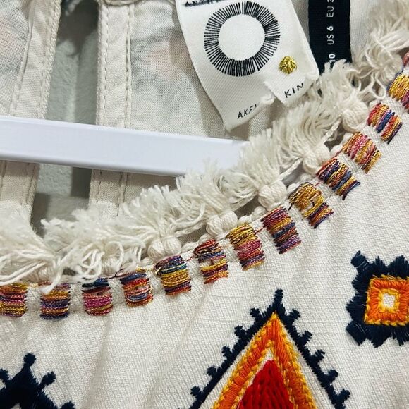 Anthropologie Akemi Kin Reagan Embroidered Shift Dress Size 6 - Picture 13 of 15